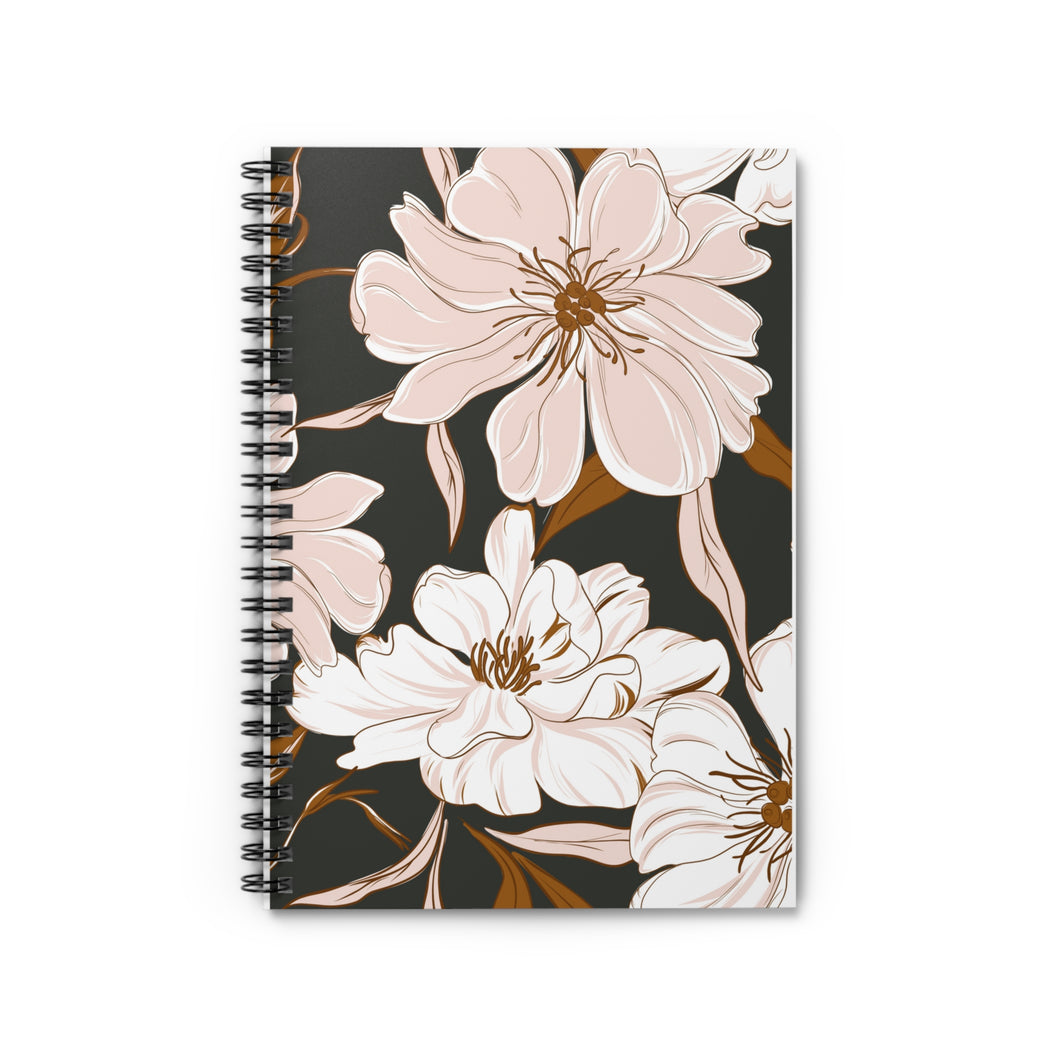 Classic Peony Spiral Notebook - Ruled Line