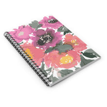 Load image into Gallery viewer, Peony Bouquet Spiral Notebook - Ruled Line
